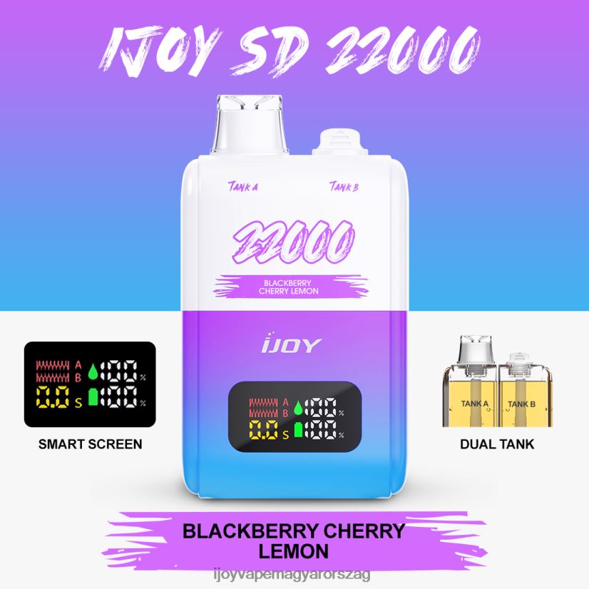 iJOY SD 22000 egyszer használatos Z424R8147 - iJOY Vape Disposable szeder cseresznye citrom