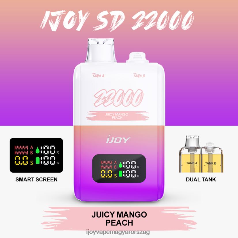 iJOY SD 22000 egyszer használatos Z424R8156 - iJOY Vape Flavors lédús mangós barack